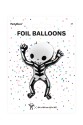 Skeleton foil balloon, 84 x 100 cm