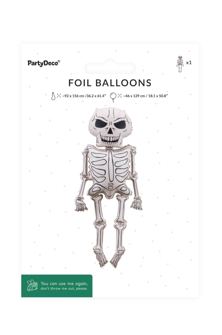 Balon foliowy Kościotrup XXL, 46x129 cm