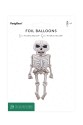 XXL Skeleton foil balloon, 46 x 129 cm