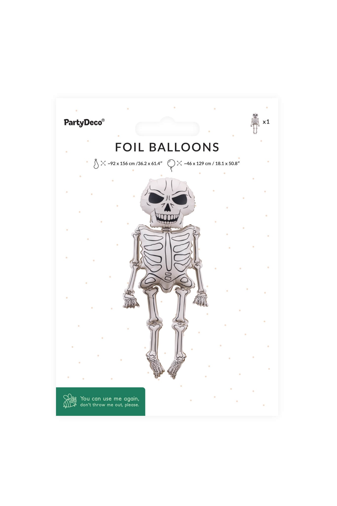 Balon foliowy Kościotrup XXL, 46x129 cm