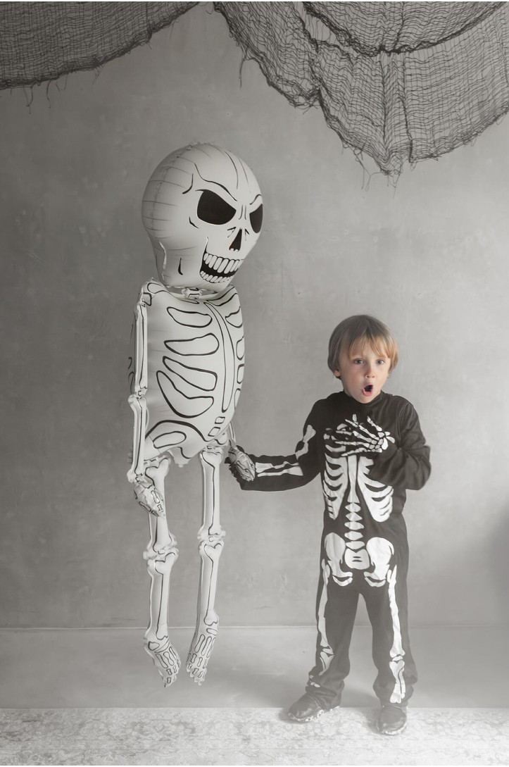 XXL Skeleton foil balloon, 46 x 129 cm
