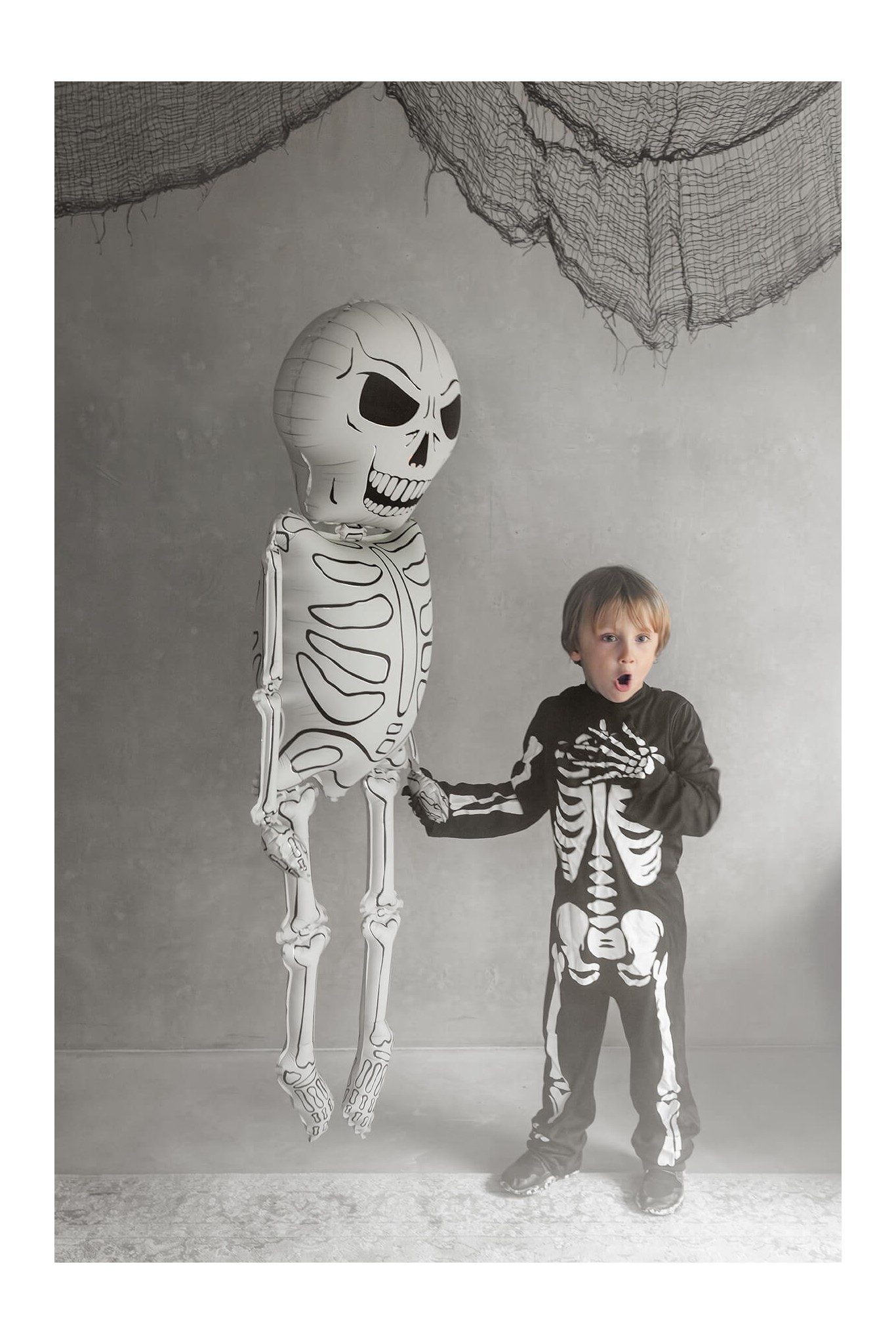 XXL Skeleton foil balloon, 46 x 129 cm