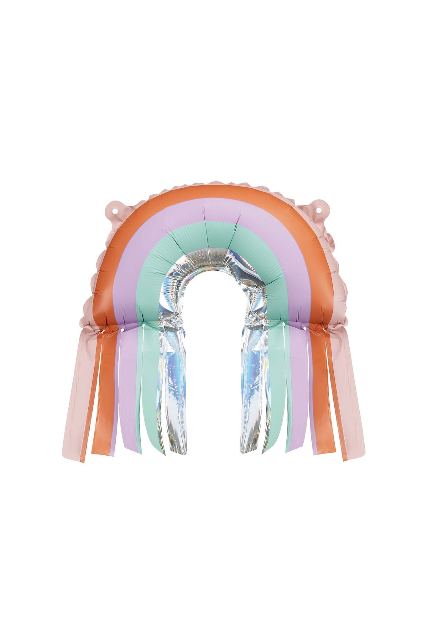 Rainbow foil balloons with tassels, 38 x 41 cm