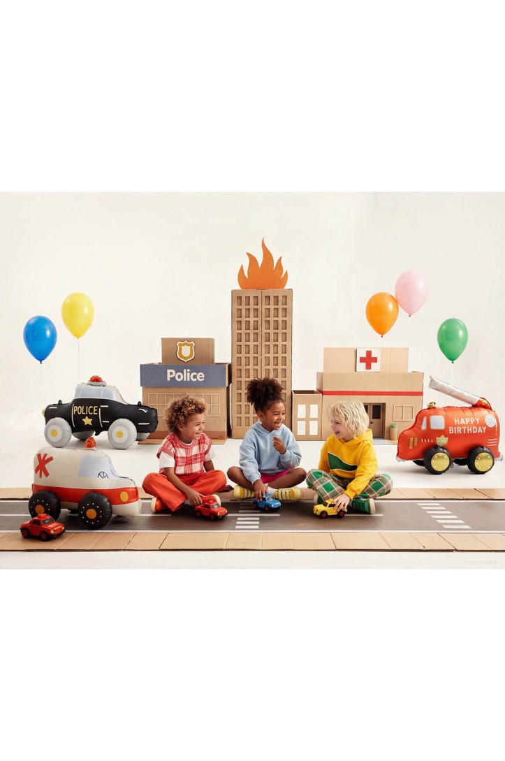 Stehender Folienballon Krankenwagen, 68 x 48 cm