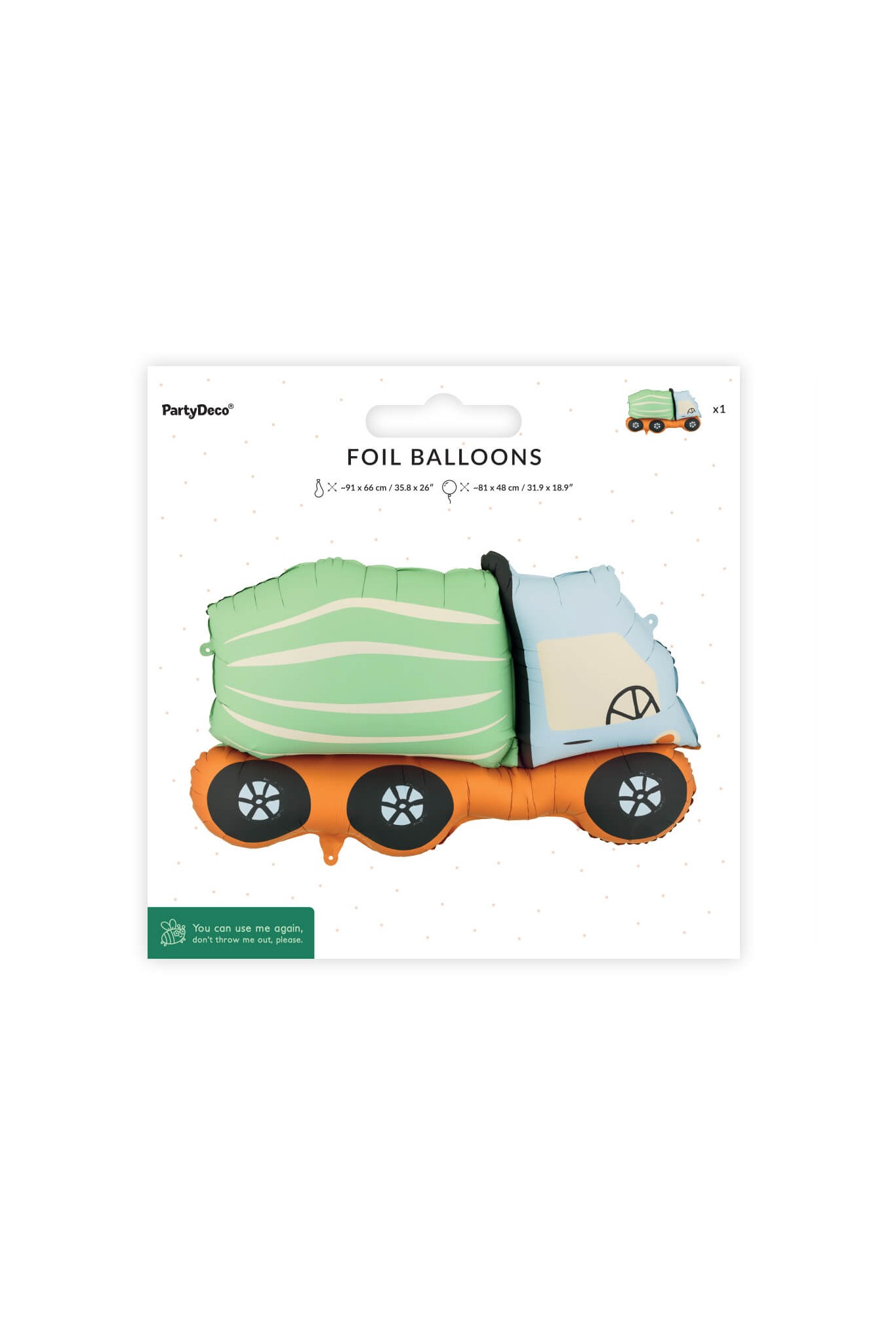 Balon foliowy Betoniarka, 81x48 cm