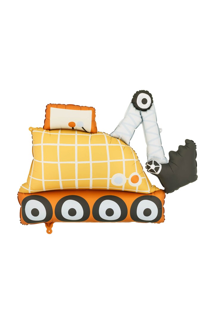 Excavator foil balloon, 93 x 68 cm