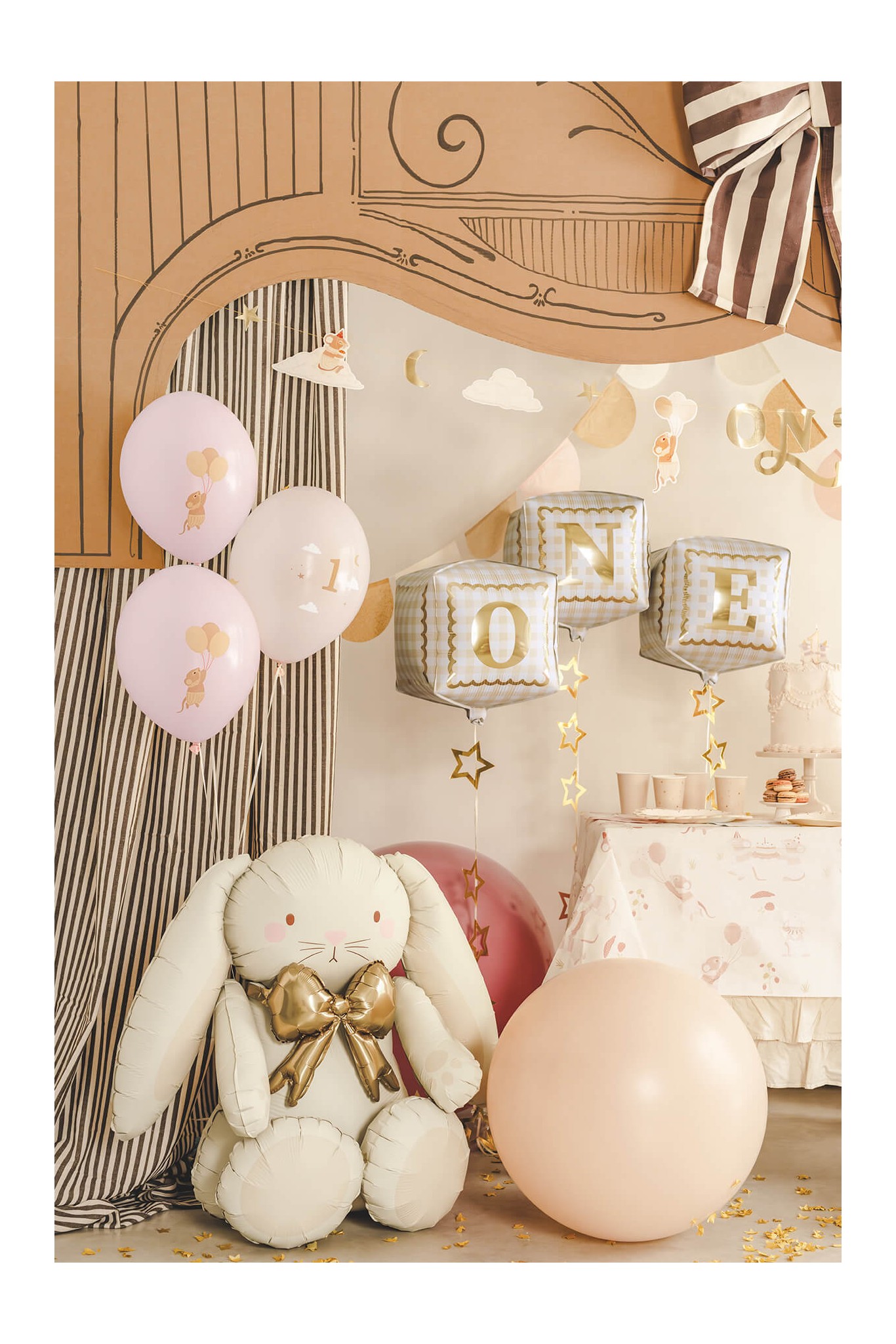 Bunny foil balloon, 74 x 84 cm