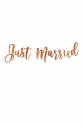 Baner just married różowe złoto 20x77cm