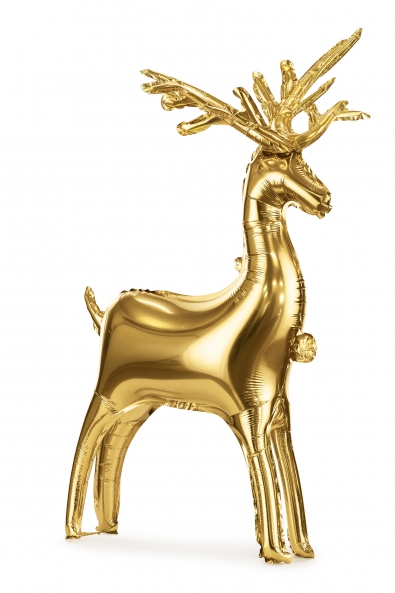 Standing reindeer foil balloon 124 x 80 cm