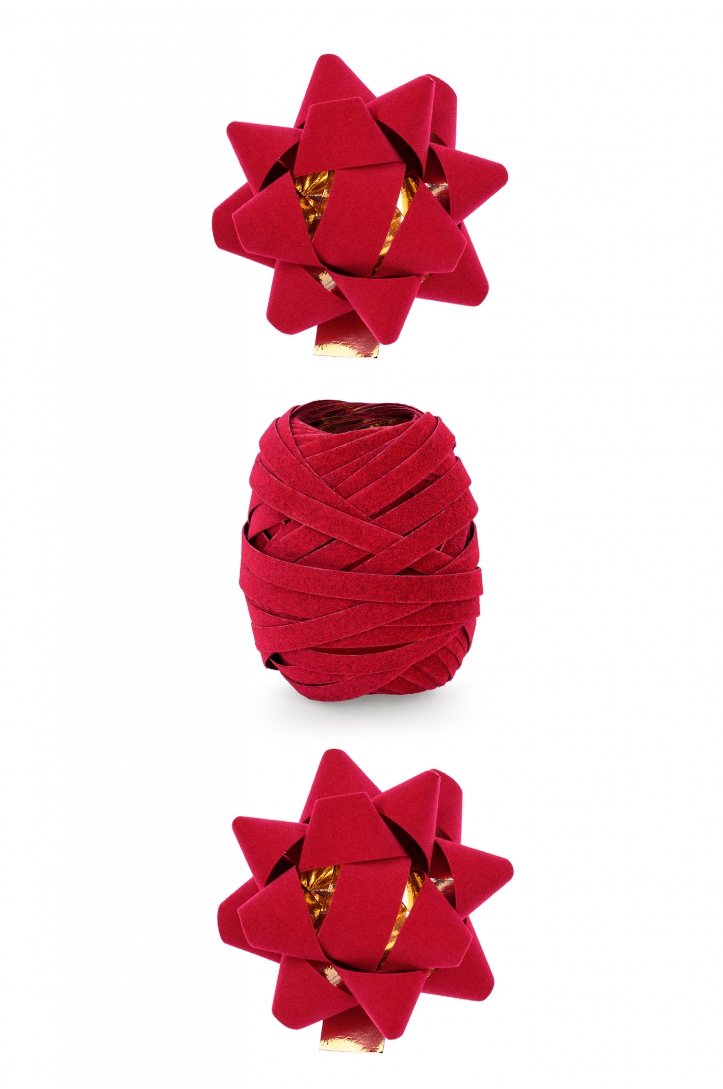 Velvet ribbon and rosette set