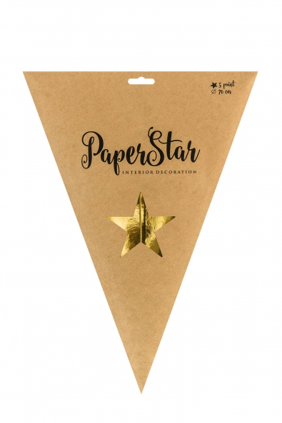 Gwiazda papierowa 70 cm złota