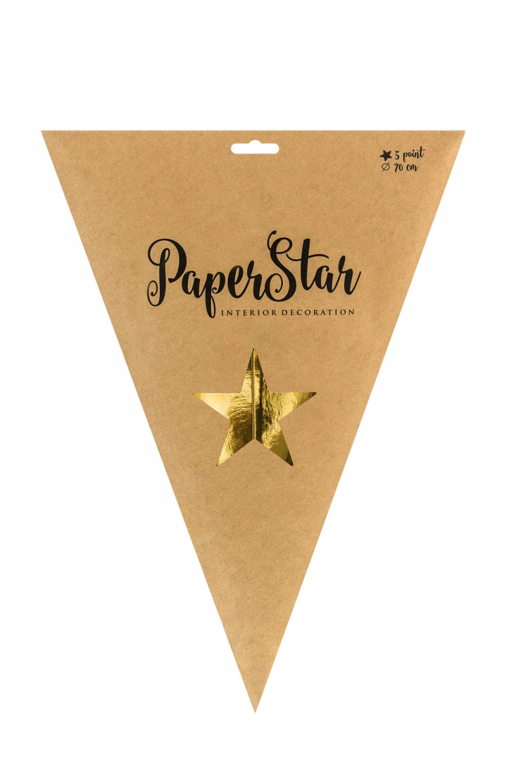 Gwiazda papierowa 45 cm złota