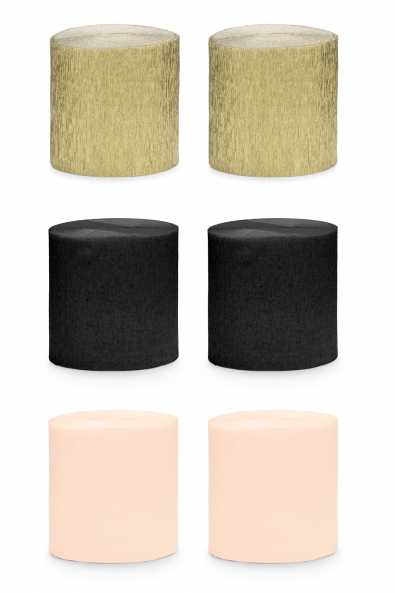 Crepe paper 5cm 10m set of 6 pieces