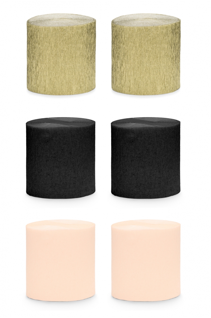 Crepe paper 5cm 10m set of 6 pieces