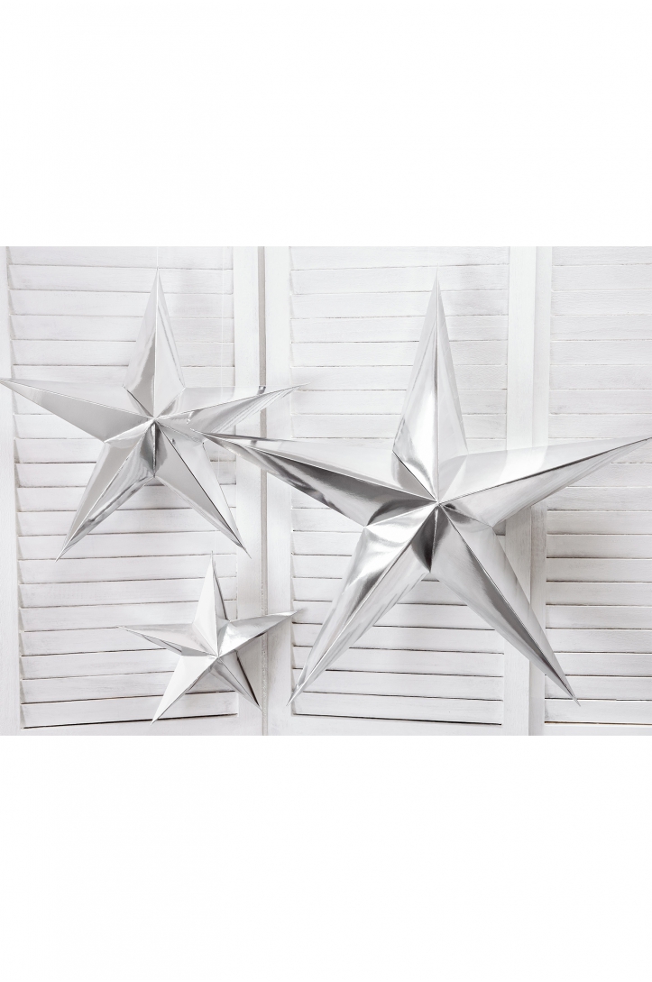 PAPIERSTERN 45 CM SILBERN