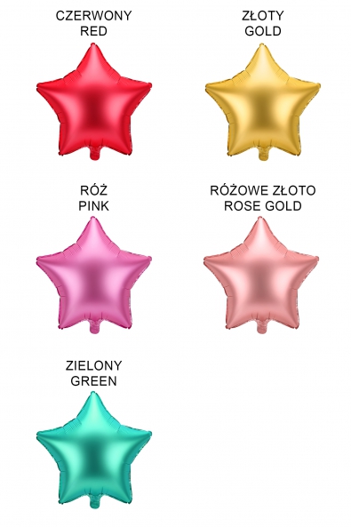 Balon foliowy satynowy gwiazdka 48 cm