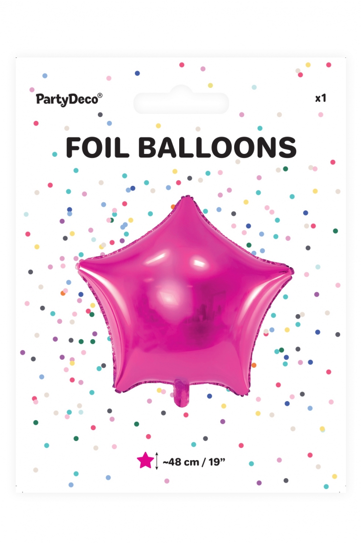 BALON FOLIOWY METALIZOWANY GWIAZDKA 48 CM, RÓŻOWE ZŁOTO