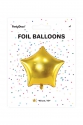 BALON FOLIOWY METALIZOWANY GWIAZDKA 48 CM, RÓŻOWE ZŁOTO