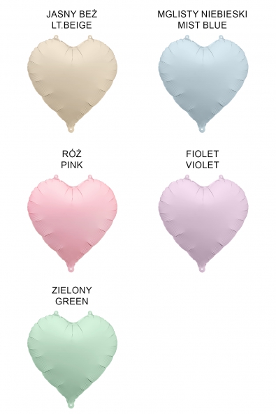 Balon foliowy serce 45cm matowy