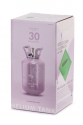 Flasche mit Helium, Rosa, 30 Ballons