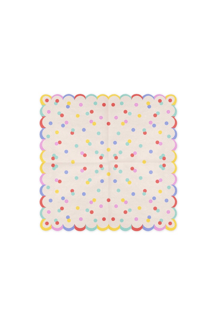 Napkins with confetti print