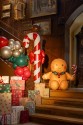 Foil Balloon Sitting Gingerbread Man