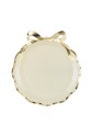 Paper plates with gold bow