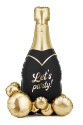 Standing foil balloon Bottle with Bubbles
