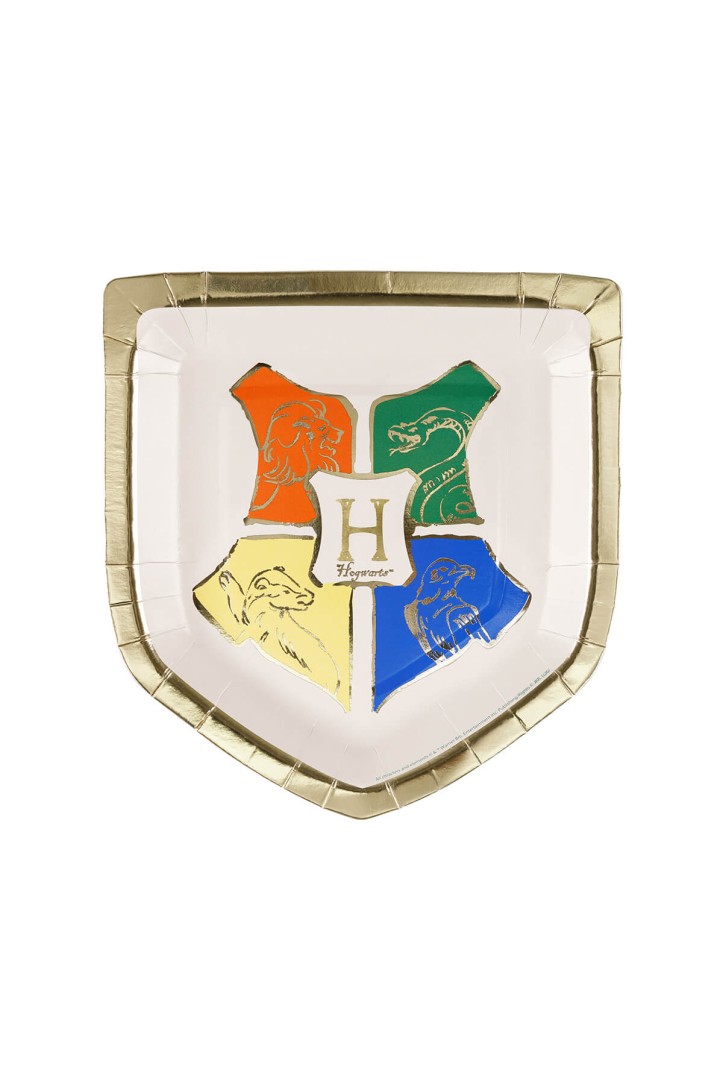 Paper plates Hogwarts crest