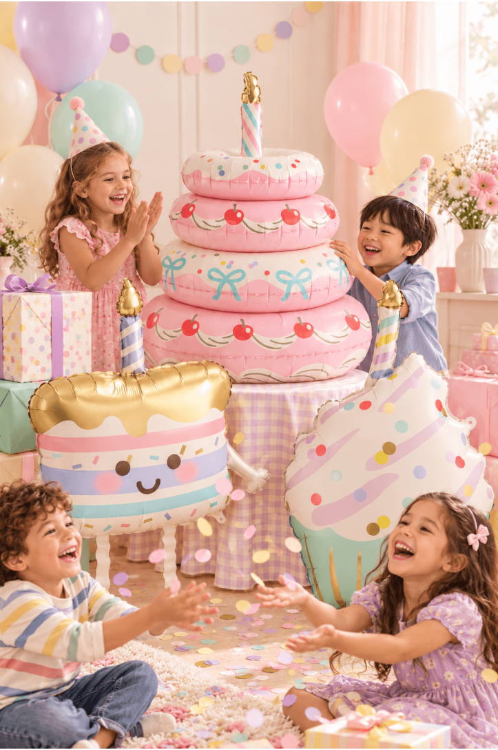 Walking Cake Foil Balloon