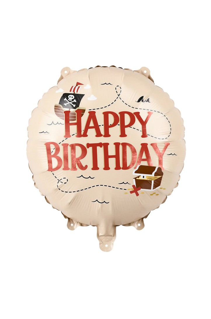 Balon foliowy Happy Birthday Piraci