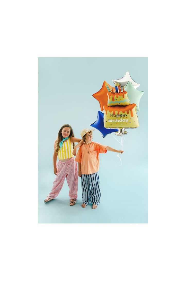 Colorful Birthday Cake Happy Birthday Foil Balloon Set