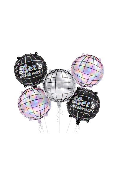 Disco Ball Foil Balloon Set