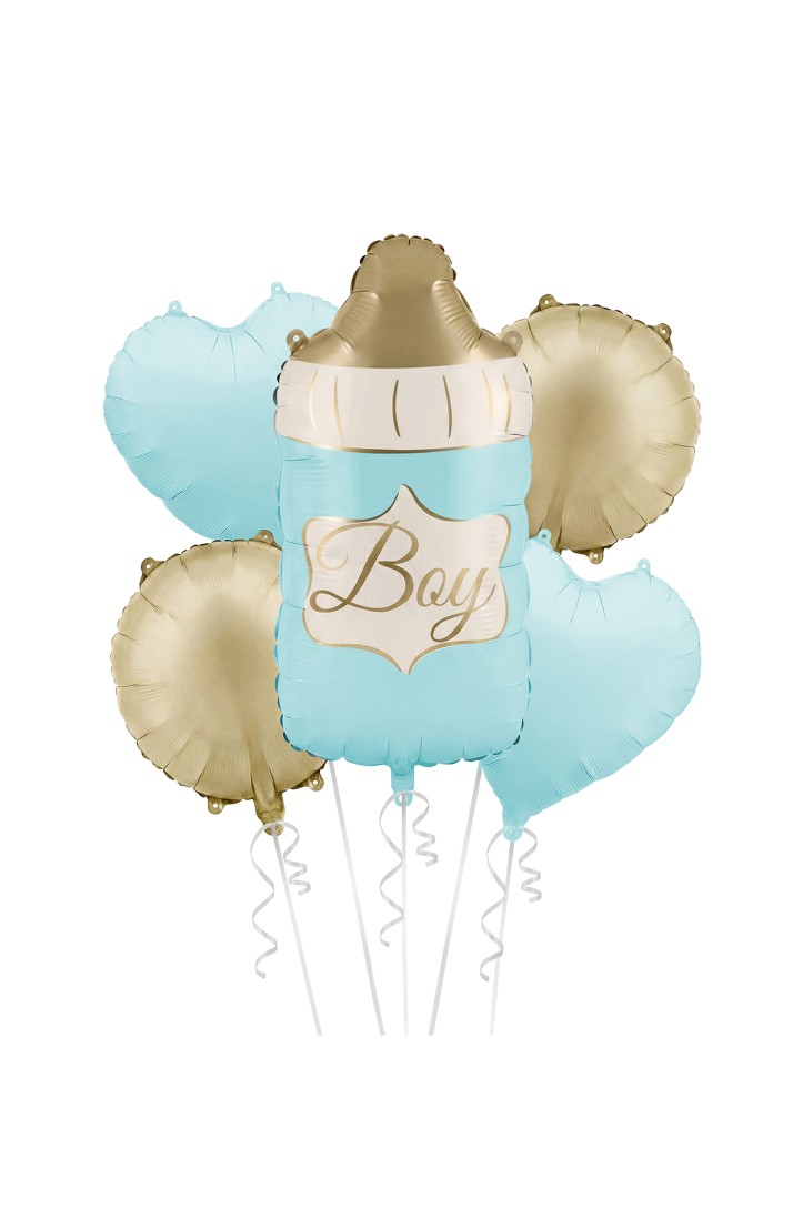 Folienballon-Set Flasche Boy