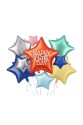 Happy Birthday Stars Foil Balloon Set
