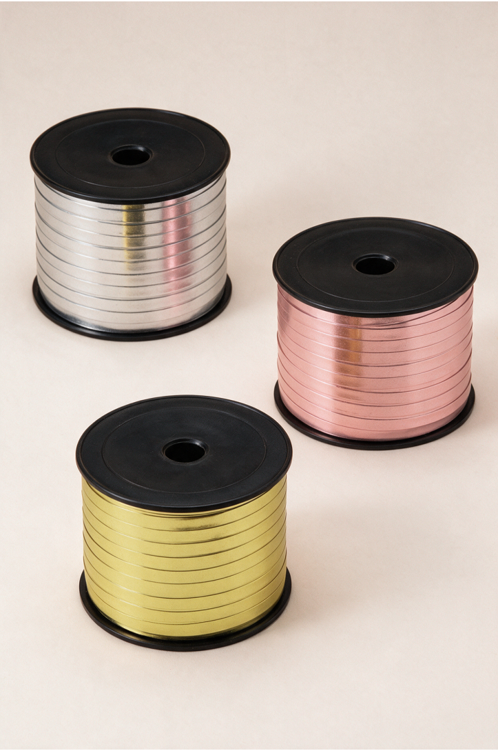 Metallic Plastic Ribbon 5 mm / 25 m